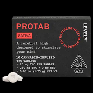 LEVEL+ - LEVEL Protab 10pk 250mg Sativa