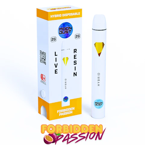 MOON DUST - Forbidden Passion -Hybrid- 79.15% THC | 2g Live Resin (Disposable Vape) | Moon Dust  -SSS1 Front