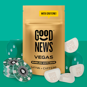 GOOD NEWS - Good News | 10pk Gummies | Vegas Sparkling White Grape (with Caffeine!) | 100mg