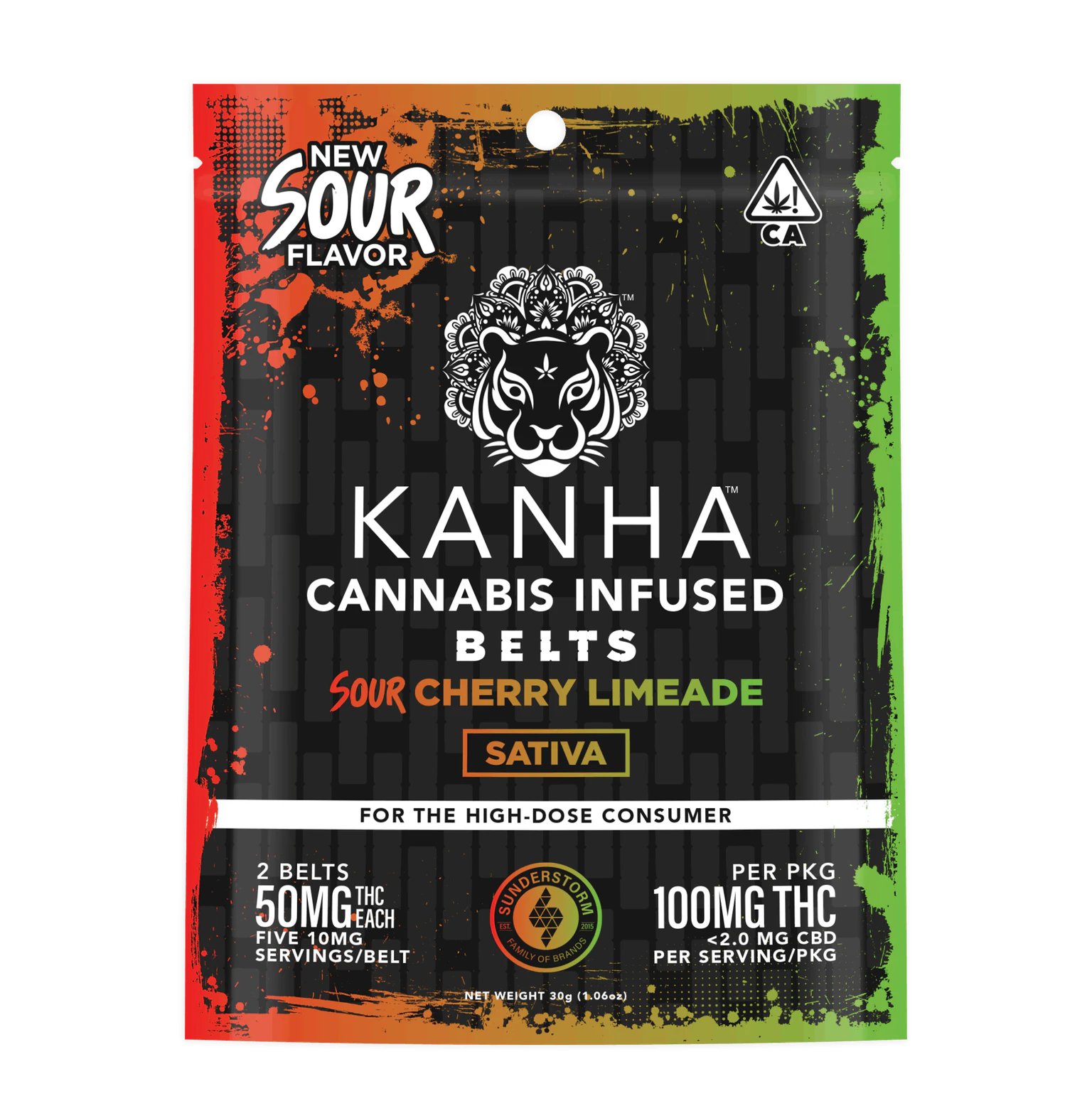 KANHA - Kanha - Cherry Limeade Sour Belts - 100mg Main Image