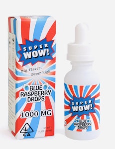 Super Wow - THC Blue Raspberry Drops 1000mg Tincture - Super Wow