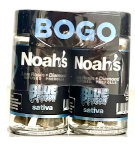 Noahs Premium BOGO - Noah's Premium BOGO Infused 5pk Prerolls 5g Blue Poison