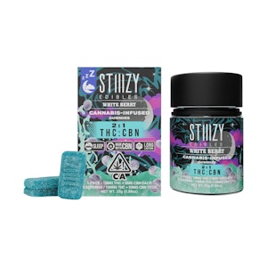 STIIIZY - Stiiizy White Berry 2:1 THC:CBN Gummies 100mg THC + 50mg CBN