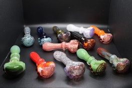 Hand Blown Production Pipe Garbear Glass  