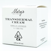 1:1 CBD:THC 2oz Transdermal Cream Vanilla Lavender fragrance - Mary's Medicinals
