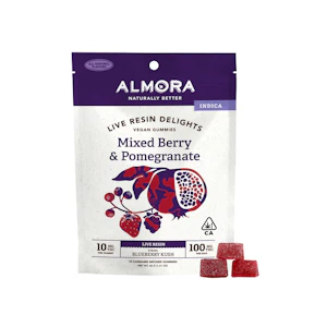 ALMORA FARMS - Almora Farm | Live Resin Gummy | Mixed Berry & Pomegranate | 10 pack
