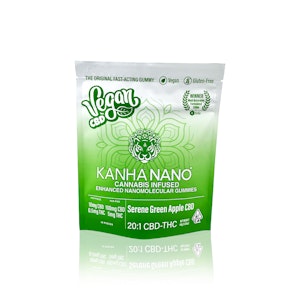 KANHA - KANHA - Edible - Serene Green Apple - Vegan - 20:1 - NANO - Gummies - 5MG