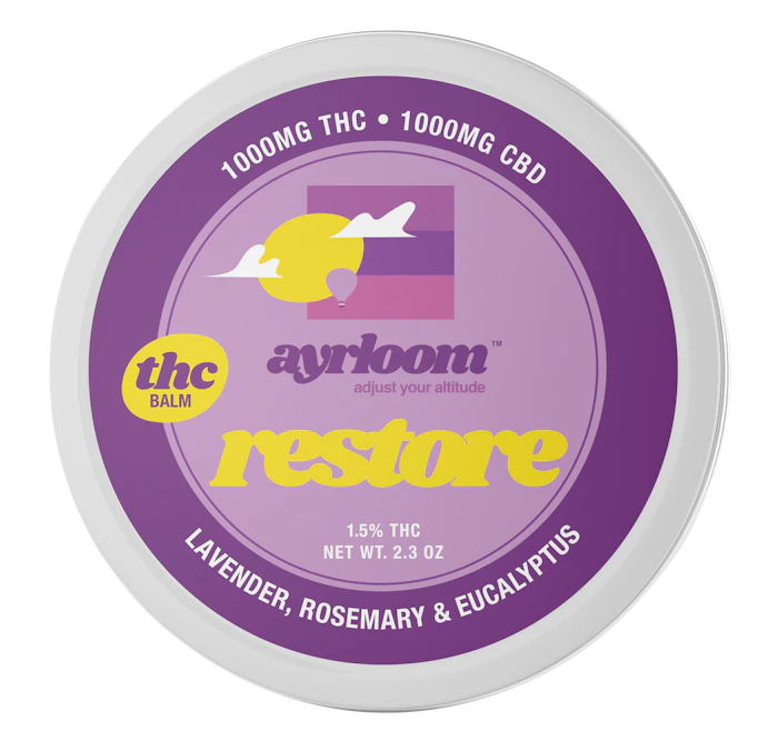 ayrloom - Ayrloom | Restore - Lavender, Rosemary, Eucalyptus 1:1 Topical Balm | 1000MG THC : 1000MG CBD Main Image