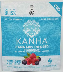 Kanha - Kanha Gummies 100mg Tranquility 1:1:1 Blue Raspberry $22