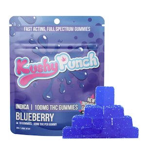 KUSHY PUNCH - Kushy Punch - Indica - Blueberry - Individual Gummies - (100mg)