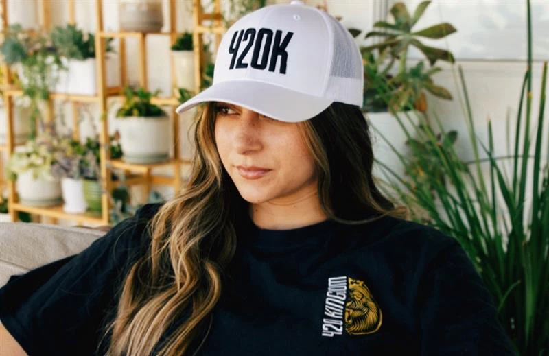 420 Kingdom - 420k- White/ Black snapback Main Image
