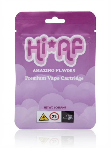 Hi*AF - Grape Crush -Indica- 87.6% THC | 1g (Vape Cartridge) | Hi Af  -N/A BIN