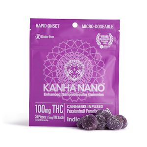 Kanha - Passionfruit Paradise Gummies - Indica NANO (100mg)