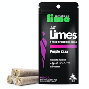 Lime - Purple Zaza Infused 2.5g Preroll 5 Pack