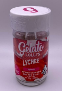 Gelato - Lychee Lollis 2.5g 5pk Infused Pre-rolls - Gelato