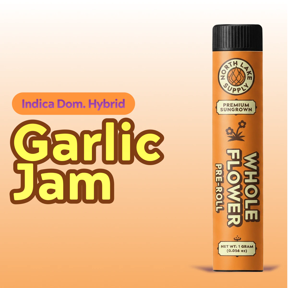 North Lake Supply - Garlic Jam Preroll 2pk 1g Main Image