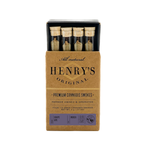 HENRY'S ORIGINAL - 2g Grape Ape Pre-Roll Pack (.5g - 4 pack) - Henry's