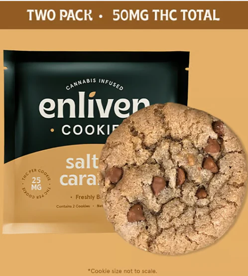 ENLIVEN - Salted Caramel Cookies 2pk - 50mg Main Image