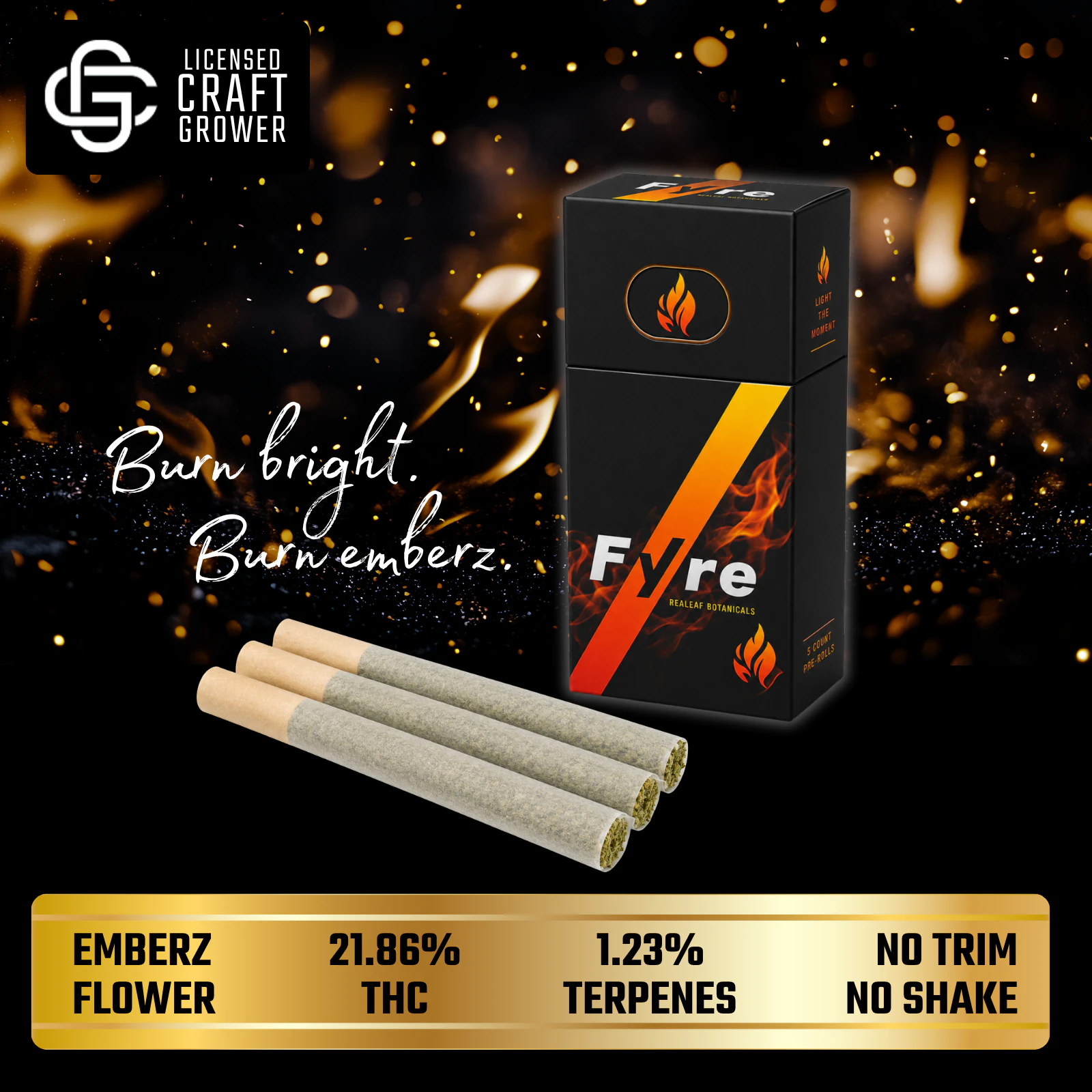 Fyre Brannd - Fyre OG | 3 pack | Emberz | 3g Main Image