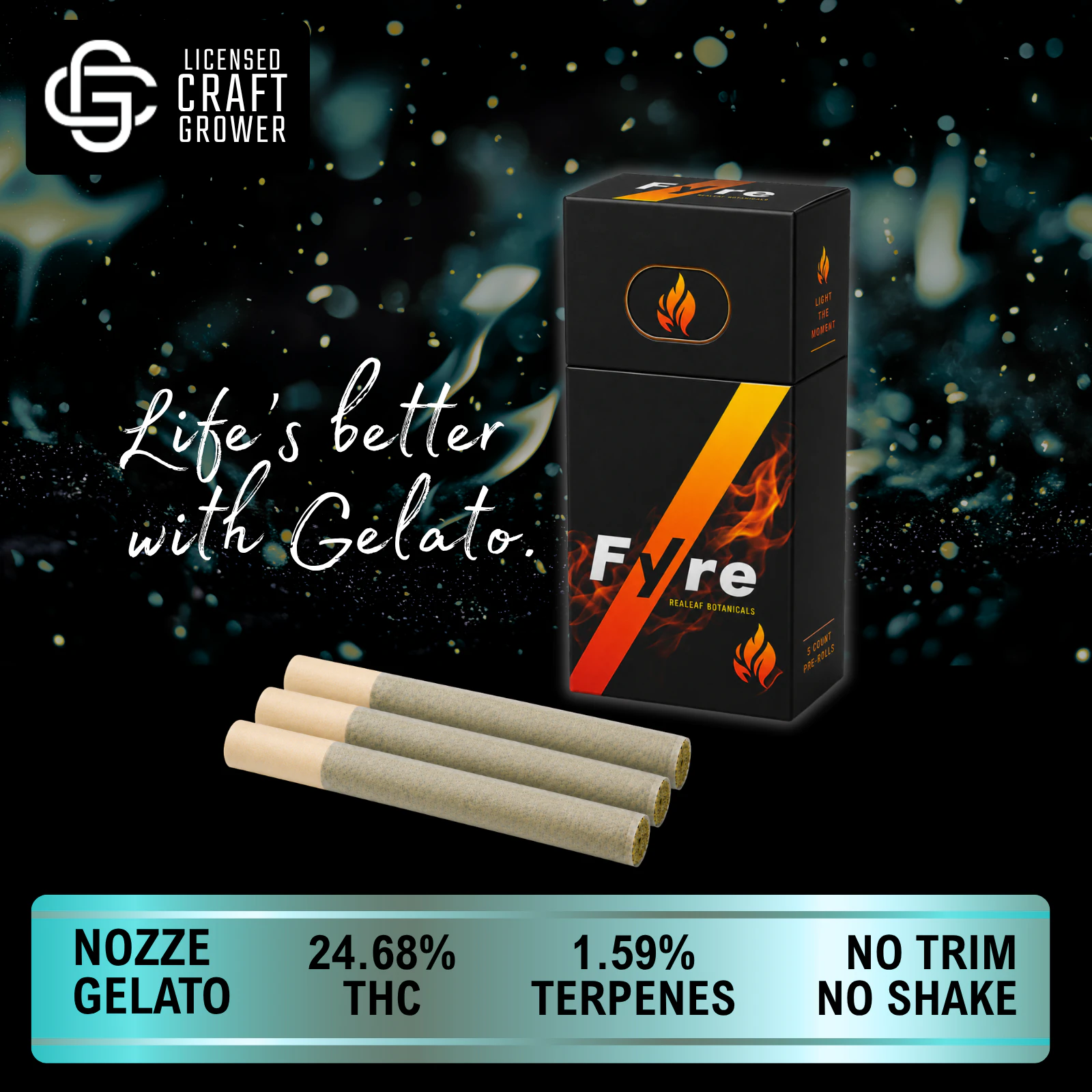 Fyre Brannd - Fyre OG | 3 pack | Nozze Gelato | 3g Main Image