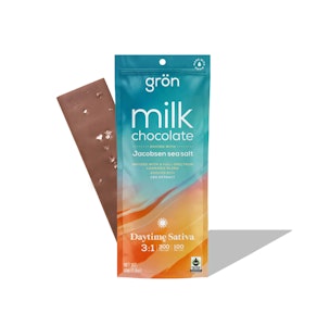 Grön Edibles - Gron - FULL BAR Milk Chocolate Seasalt - DayTime Sativa - 100MG