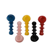 3.3" Triple Ring Spoon Glass Hand Pipe