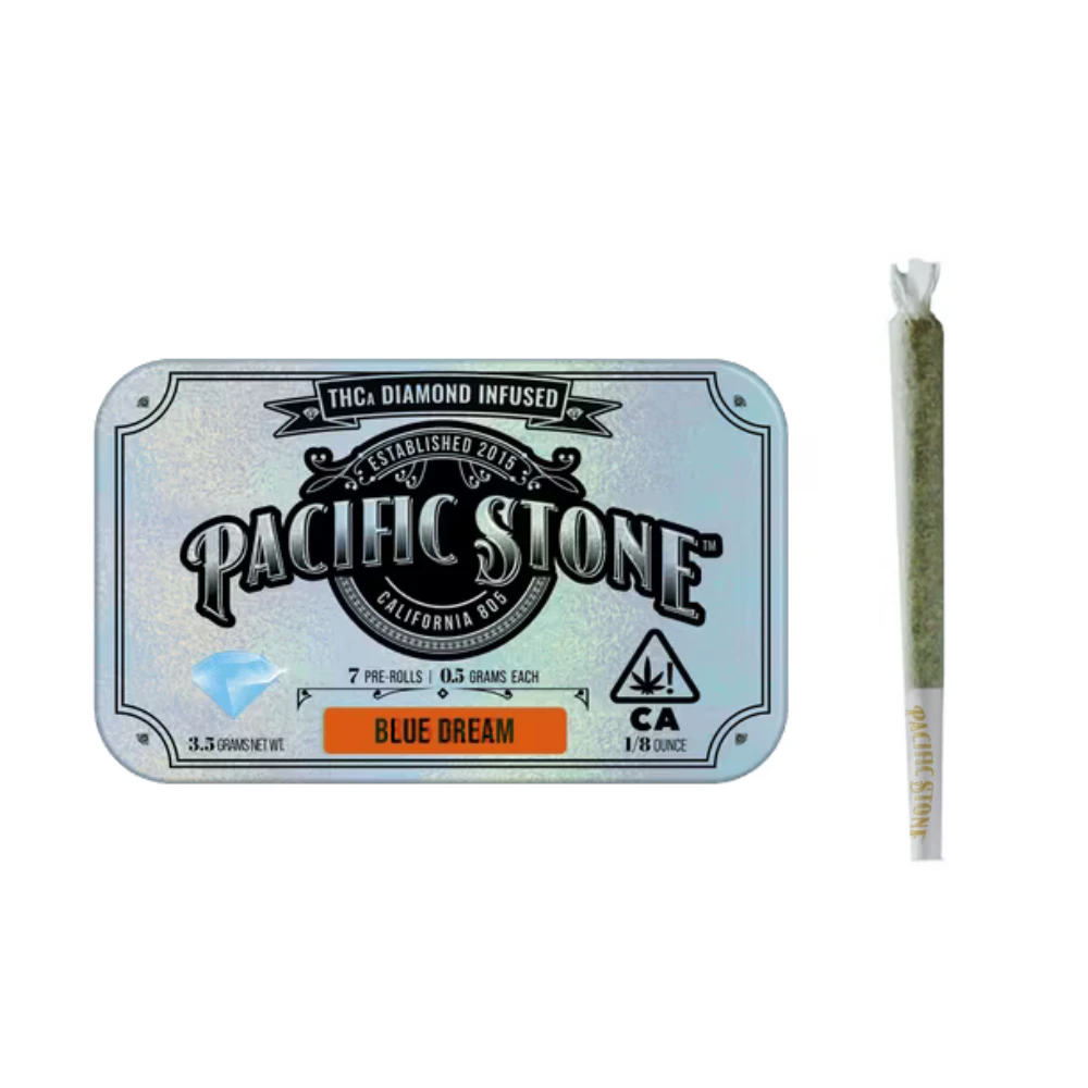 Pacific Stone -  3.5g Blue Dream Diamond Infused Pre-Roll Pack (.5g - 7 pack) - Pacific Stone Main Image