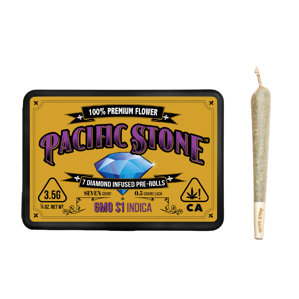 3.5g GMO S1 Diamond Infused Pre-Roll Pack (.5g - 7 pack) - Pacific Stone picture