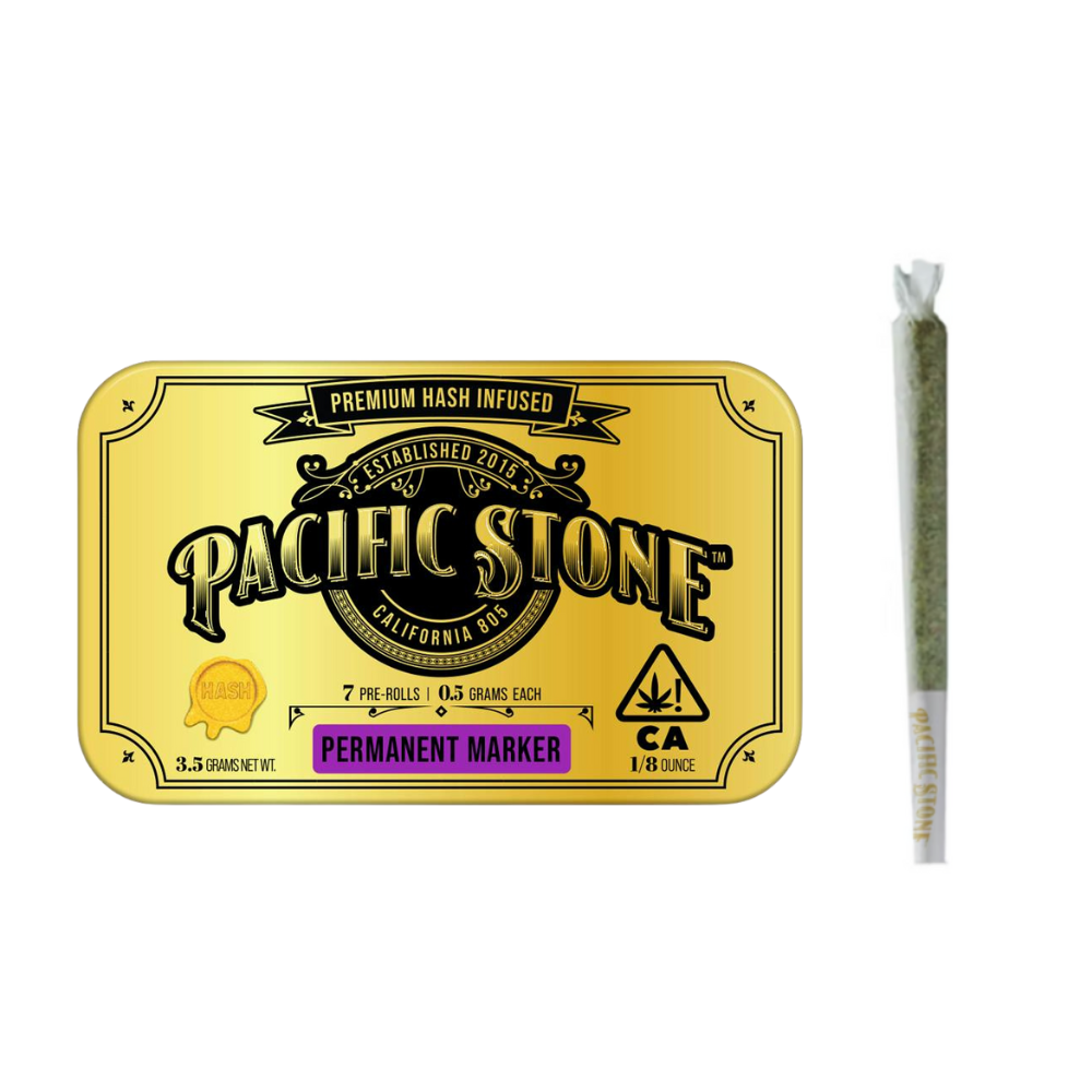 3.5g Permanent Marker HASH Infused Pre-Roll Pack (.5g - 7 pack) - Pacific Stone picture