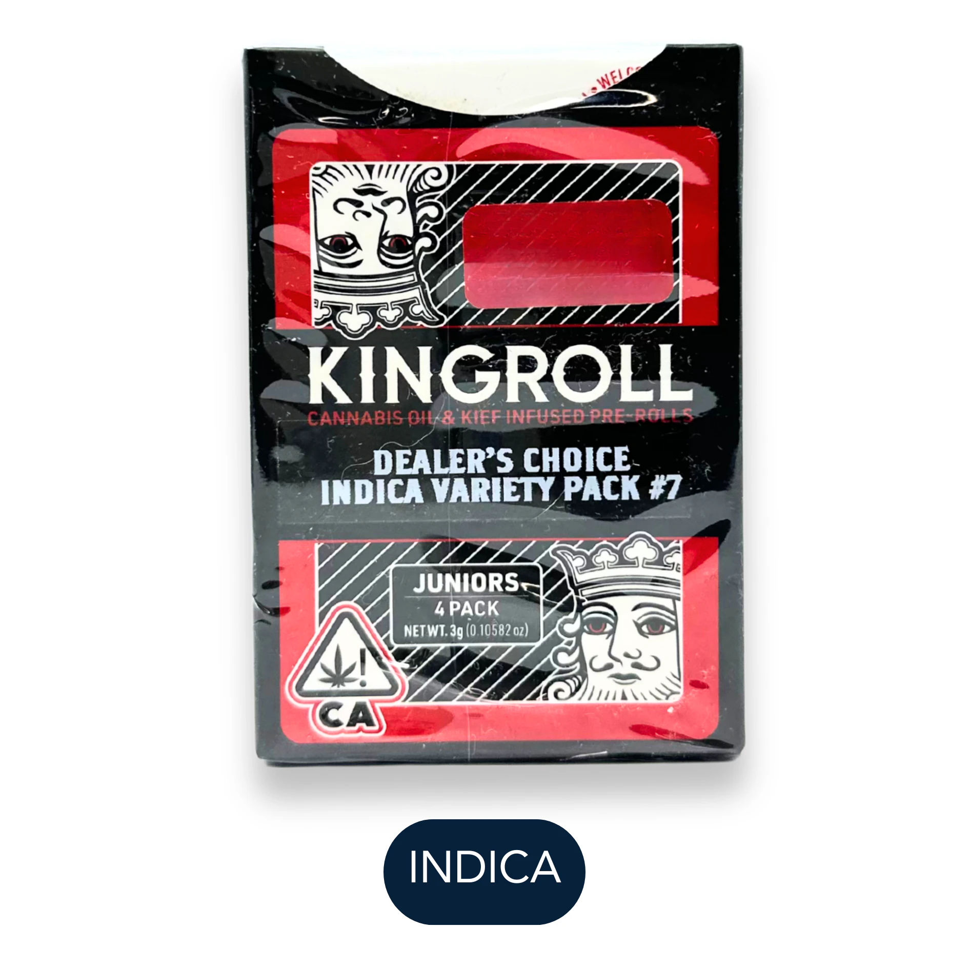 Kingroll - KingRoll - Juniors - Variety Indica Mix #7 - Infused Preroll Pack - 4pk - 3.0g Main Image