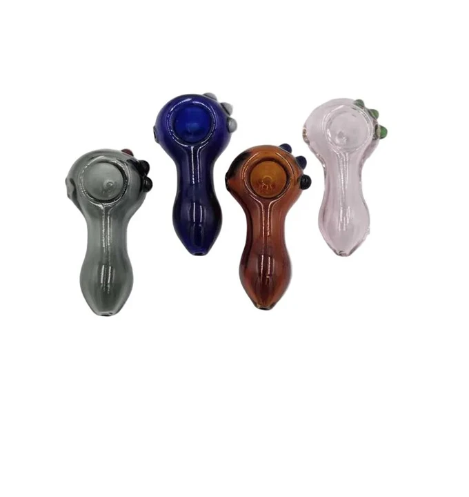 MJ WHOLESALE - 3" Triple Nub Hand Pipe - Various Colors Main Image