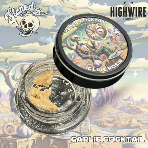 Stoned to the Bone - Stoned To The Bone Live Hash Rosin Garlic Cocktail 1g Main Image