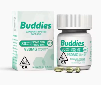 BUDDIES - 30:1 | CBD:THC CAPS (30CT) - BUDDIES