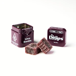 Drops Gummies - *xclusive* 300mg 2:1 CBD:THC Blackberry Gummies (GMO x Legend OG) (100mg CBD, 50mg THC - 2 pack) - Drops