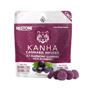300mg 2:1 CBG:THC NANO Acai Blueberry Gummies (20mg CBG, 10mg THC - 10 pack) - Kanha