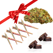 Party Bundle: One Oz and a Half , 4 Pre-rolls, 6 Edibles Gift