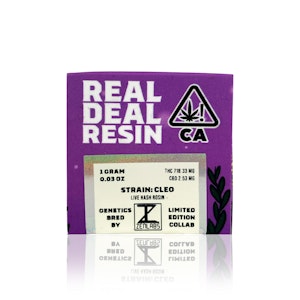 REAL DEAL RESIN - REAL DEAL RESIN - Concentrate - Cleo - Live Hash Rosin - 1G
