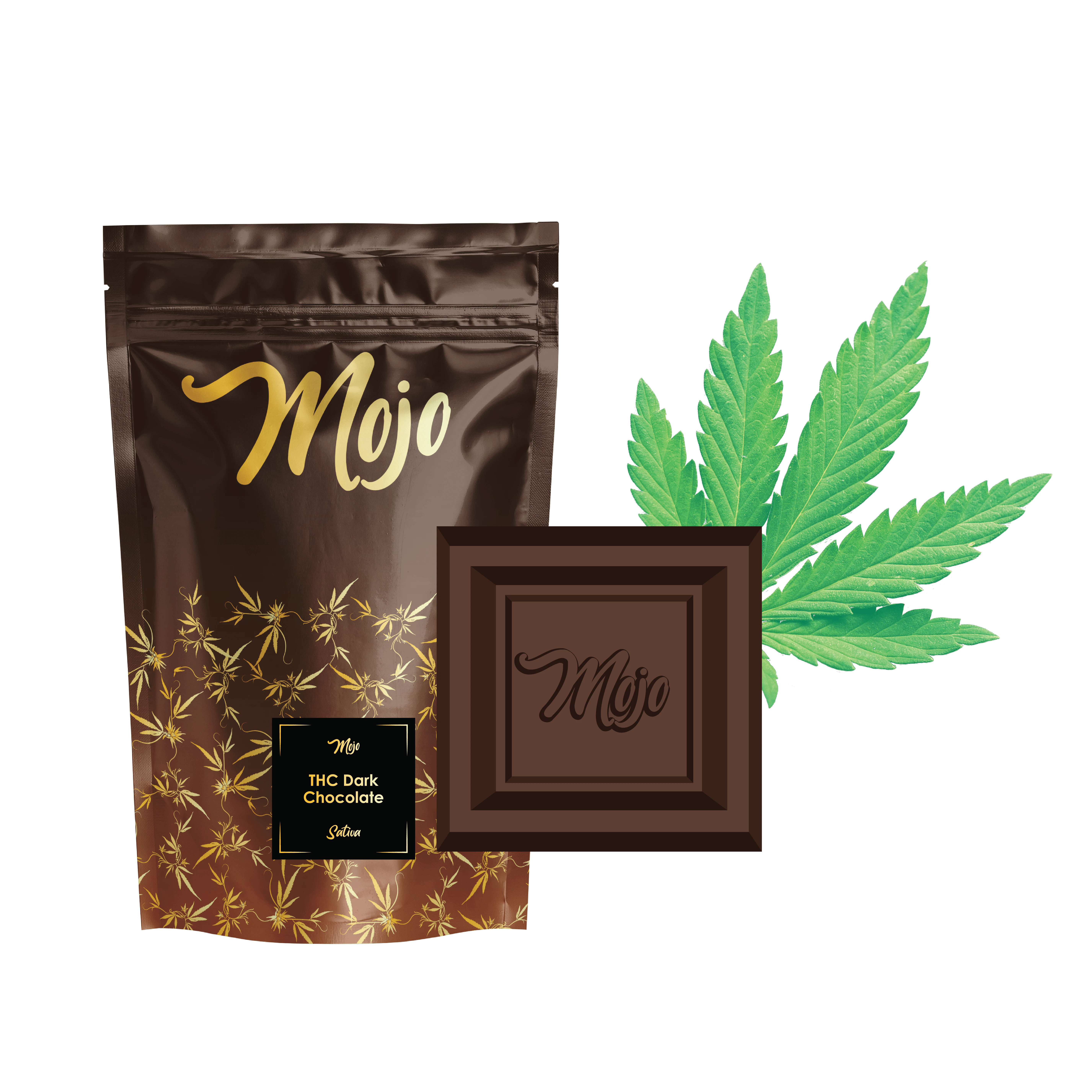 Mojo Chocolates - Mojo Chocolates - Dark Chocolate Bites (Sativa) - 100mg Main Image