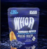 WHOA | Blueberry Pear CBN Gummy - Bite, Sleep Aid (1:1 50mg:50mg)