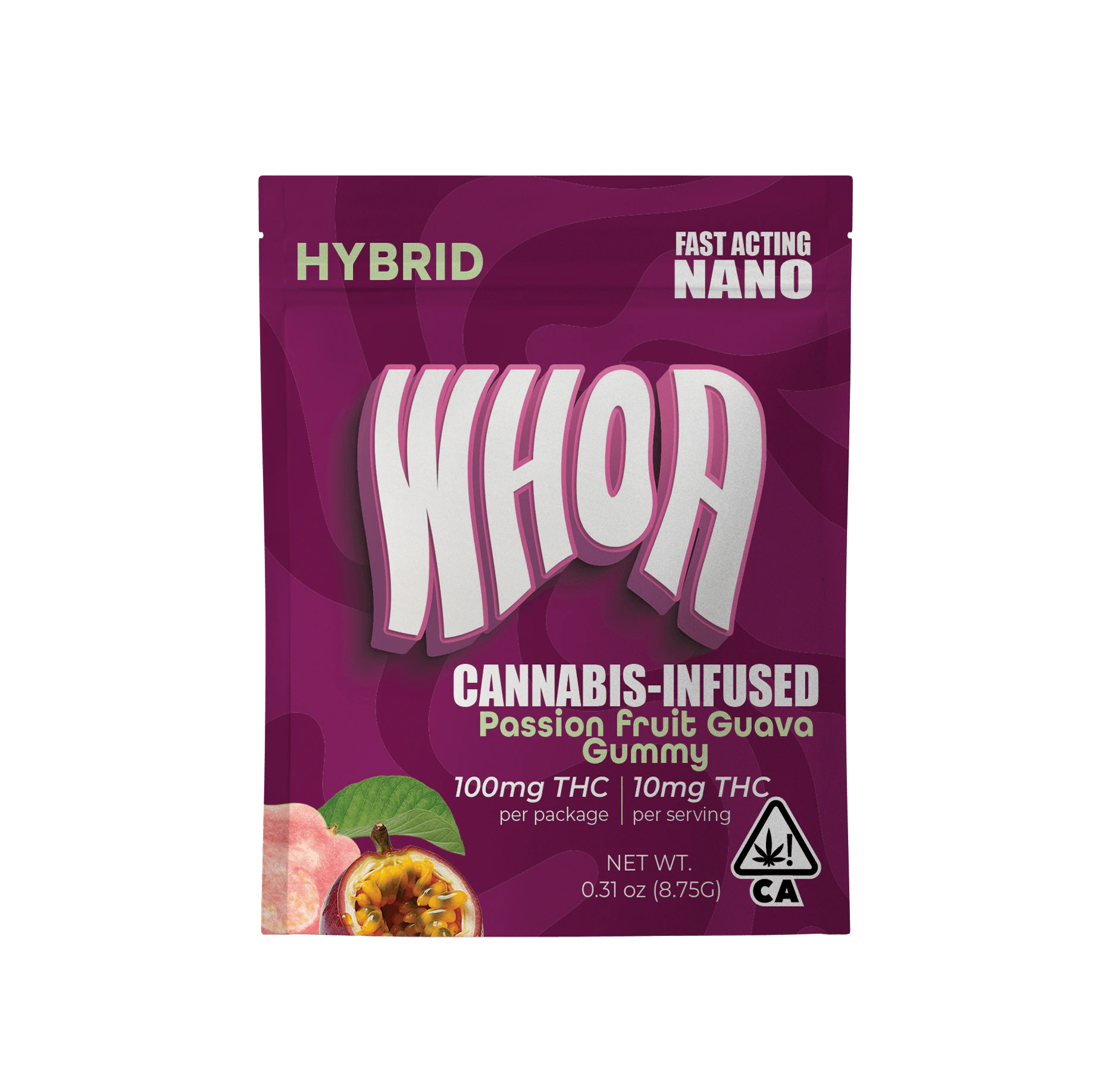Whoa - Passion Fruit Guava Gummy Bite | 100mg | WHOA Main Image