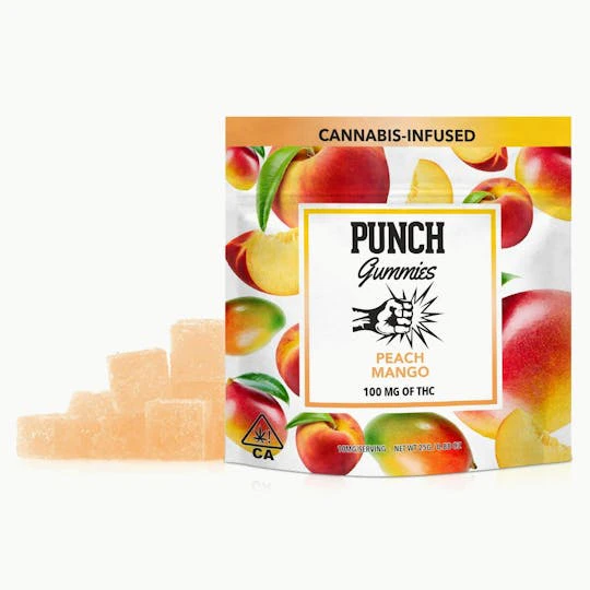 Punch Edibles & Extracts - Punch Edibles & Extracts | Peach Mango Gummies 100mg Main Image