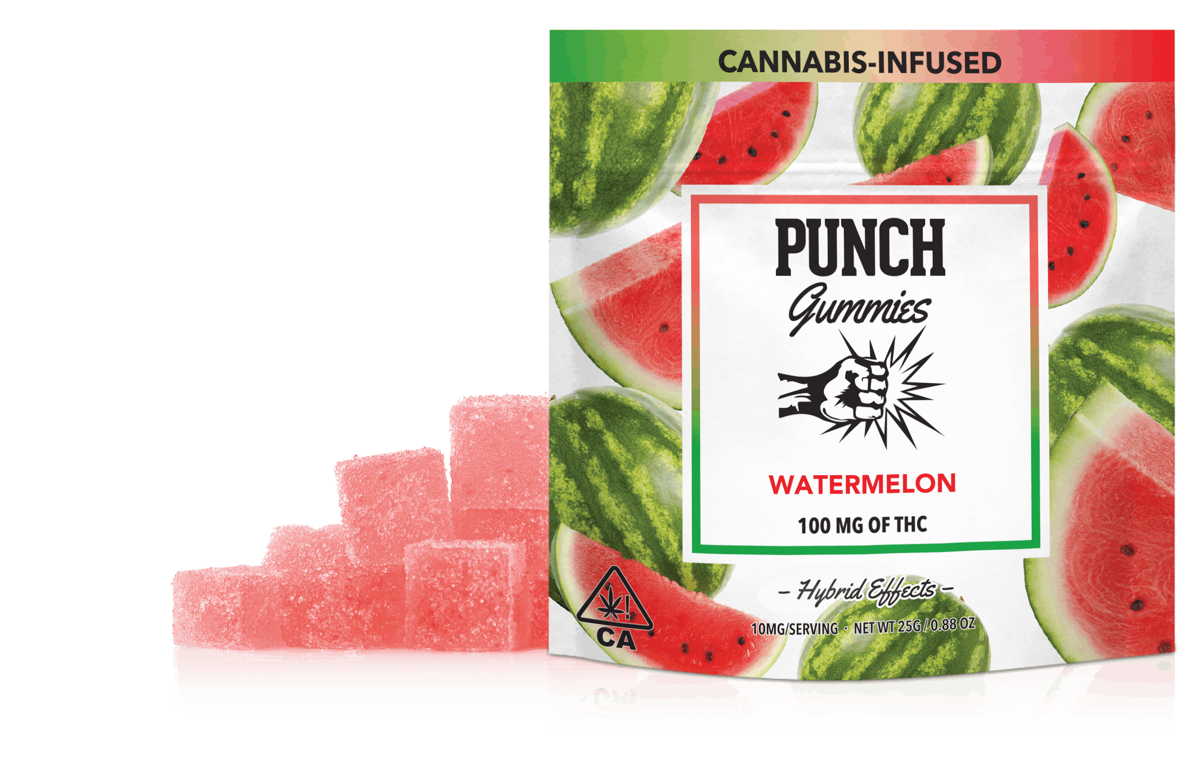 Punch Extracts: 100mg Gummies - Watermelon