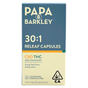 Papa & Barkley - Releaf Capsules - 30:1 CBD:THC - THC Rich 30pk - 25.3mg
