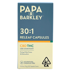 PAPA & BARKLEY - Papa & Barkley - Releaf Capsules - 30:1 CBD:THC - THC Rich 30pk - 25.3mg