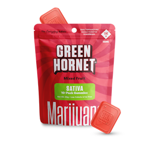GREEN HORNET - GREEN HORNET - MIXED FRUIT SATIVA GUMMY 100MG