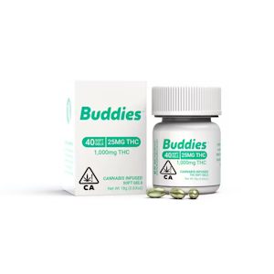 BUDDIES - BUDDIES - Capsules - 25MG - 40CT - Soft Gels - 1000MG