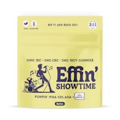 Effin' | 10pk Gummies | Showtime Pumpin' Pina Colada 2:1:1 THC:CBC:THCv | 100mg