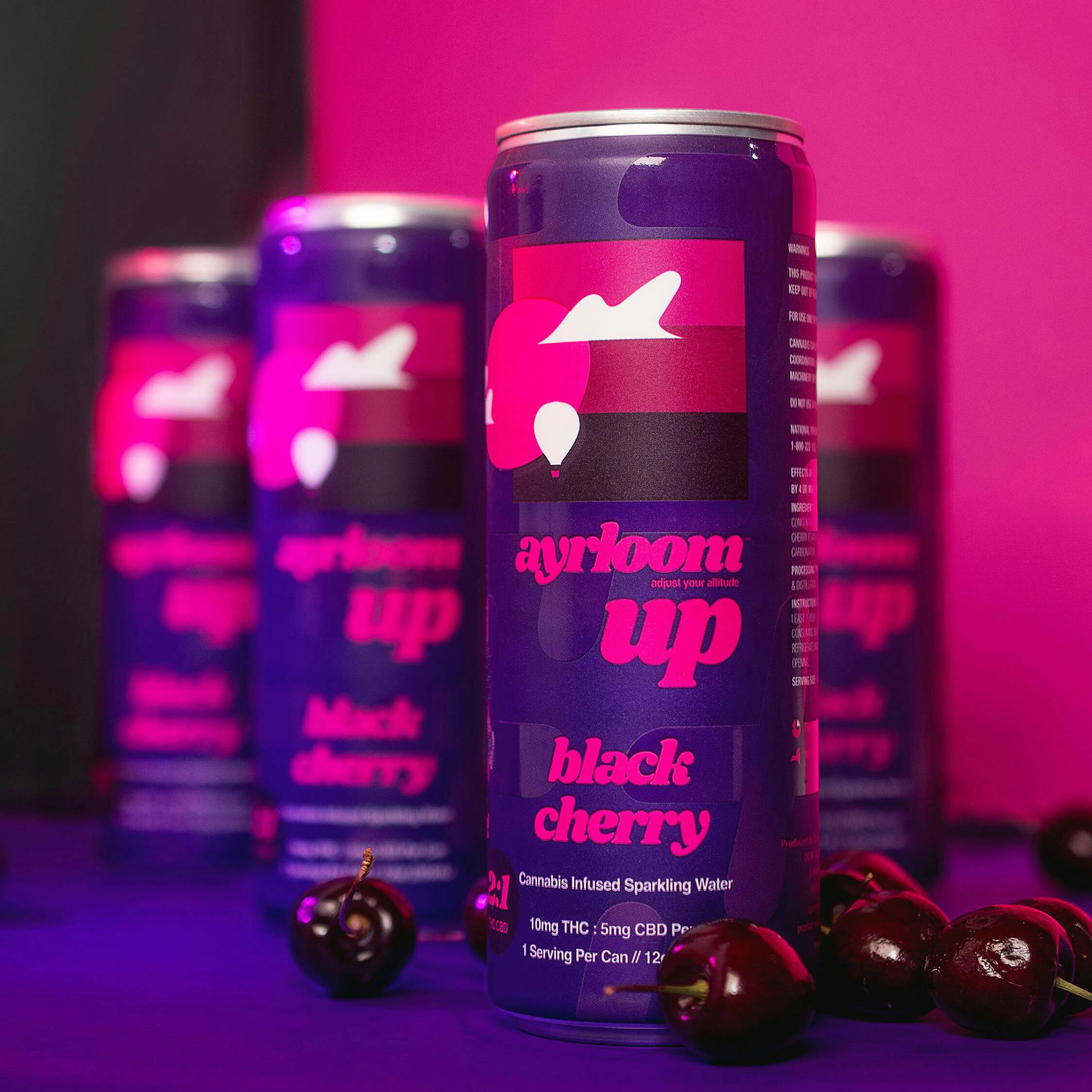ayrloom - Ayrloom | 12oz Can 10mg | Black Cherry Sparkling Water | 2:1  Main Image