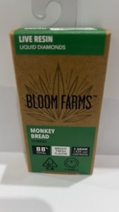 Bloom Farms - Monkey Bread Live Resin Cartridge 1g - Bloom Farms
