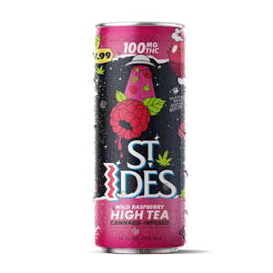 ST.IDES - 100mg THC 12oz Wild Raspberry High Tea - St. Ides